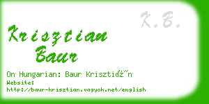 krisztian baur business card